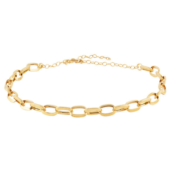 Choker Elos Achatados