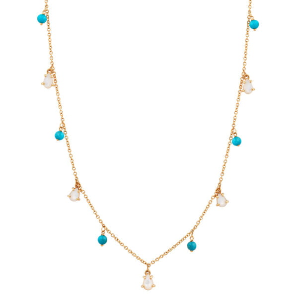 Colar Madrepérolas e Turquesas