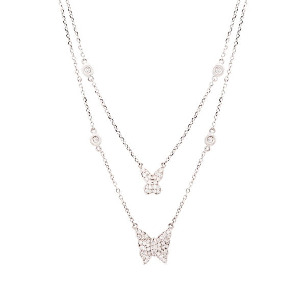 Colar Borboletas de Brilhante